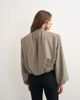 Topshop Topshop oversized zip up bomber jacket in stone-Neutral - 3