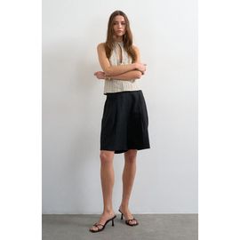 Topshop Topshop Ovoid Linen Blend Bermuda Shorts