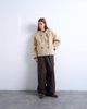 Topshop Topshop ovoid short shearling double breasted jacket in cream-Brown - 2