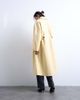 Topshop Topshop ovoid sleeves double breasted longline formal coat in buttermilk-Yellow - 4