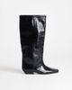 Topshop Topshop Pablo real leather pull on western boots in black - 1