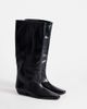 Topshop Topshop Pablo real leather slim cowboy boots in black - 2