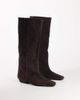 Topshop Topshop Pablo real leather slim western boots in chocolate-Brown - 2