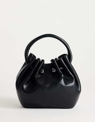 Topshop Topshop Paige medium ring handle grab bag in black