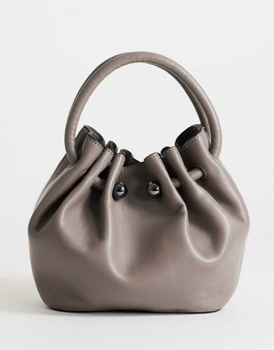 Topshop Topshop Paige medium ring handle grab bag in gray