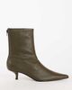 Topshop Topshop Palmer real leather kitten heel ankle boots in mink gray - 1