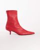 Topshop Topshop Palmer real leather kitten heel ankle boots in red - 1