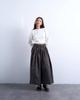 Topshop Topshop paper bag full circle maxi skirt in brown stripes - 1