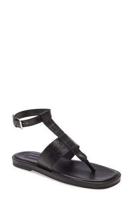 Topshop Topshop Peachy Croc Embossed Ankle Strap Sandal