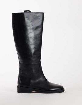 Topshop Topshop Penelope real leather riding boot in black