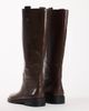 Topshop Topshop Penelope real leather riding boots in chocolate-Brown - 4