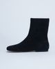 Topshop Topshop Peri real suede flat square toe boots in black - 1