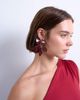 Topshop Topshop Petal flower earrings in burgundy-Red - 1