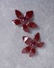 Topshop Topshop Petal flower earrings in burgundy-Red - 2