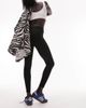 Topshop Topshop Petite full length heavy weight legging with deep waistband in black - 3