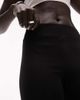 Topshop Topshop Petite full length heavy weight legging with deep waistband in black - 4
