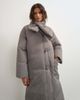 Topshop Topshop pillow scarf longline puffer jacket in taupe-WHITE - 2