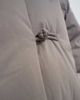 Topshop Topshop pillow scarf longline puffer jacket in taupe-WHITE - 3