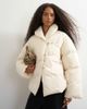 Topshop Topshop pillow scarf puffer jacket in ecru-NEUTRAL - 1