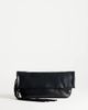 Topshop Topshop Pippa oversized fringe clutch bag in black - 1