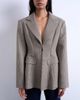 Topshop Topshop plaid cinched waist blazer in brown - part of a set - 1