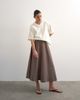 Topshop Topshop plaid tie waist pleated midaxi skirt in brown - part of a set - 1