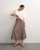 Topshop Topshop plaid tie waist pleated midaxi skirt in brown - part of a set - 4