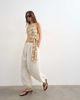 Topshop Topshop plaid wrap drape tank with tie in buttermilk-Multi - 2