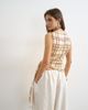 Topshop Topshop plaid wrap drape tank with tie in buttermilk-Multi - 3