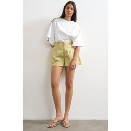 Topshop Topshop Pleat Cotton Shorts