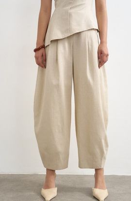 Topshop Topshop Pleated Barrel Pants