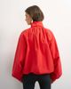 Topshop Topshop pleated funnel neck anorak in red - 2
