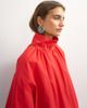 Topshop Topshop pleated funnel neck anorak in red - 3
