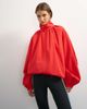 Topshop Topshop pleated funnel neck anorak in red - 4