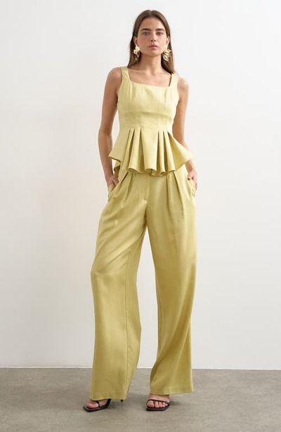 Topshop Topshop Pleated Peplum Top