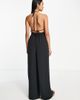 Topshop Topshop plisse full length jumpsuit in black-Green - 2