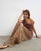 Topshop Topshop plisse pants in brown animal-Multi - 3