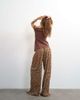 Topshop Topshop plisse pants in brown animal-Multi - 4