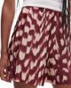 Topshop Topshop plisse wide leg shorts in burgundy abstract animal-Red - 3
