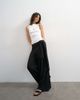 Topshop Topshop plisse wrap scarf detail pants in black - 1