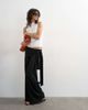 Topshop Topshop plisse wrap scarf detail pants in black - 3