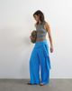 Topshop Topshop plisse wrap scarf detail pants in blue - 1