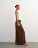 Topshop Topshop plisse wrap scarf detail pants in chocolate-Brown - 2