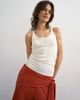 Topshop Topshop plisse wrap scarf detail pants in rust-Red - 3