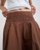 Topshop Topshop poplin barrel seamed maxi skirt in chocolate-Brown - 3
