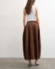 Topshop Topshop poplin barrel seamed maxi skirt in chocolate-Brown - 4