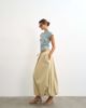 Topshop Topshop poplin bubble hem maxi skirt in stone-Neutral - 3