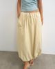 Topshop Topshop poplin bubble hem maxi skirt in stone-Neutral - 4