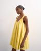 Topshop Topshop poplin full hem pleated mini sundress in lemon-Yellow - 1