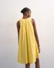Topshop Topshop poplin full hem pleated mini sundress in lemon-Yellow - 3